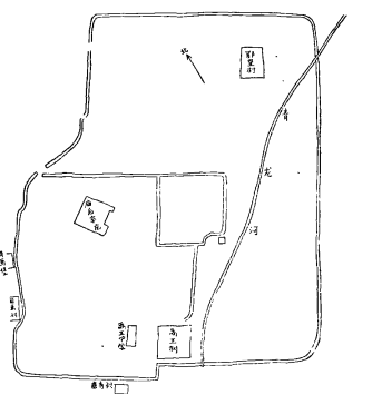Plan of the ancient city of Anyi (Yuwang City, 禹王城)